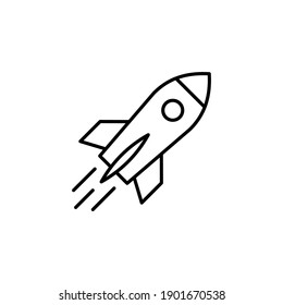 Rocket icon vector. Startup icon vector. 