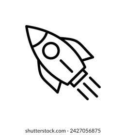Rocket icon vector. Startup icon vector. 