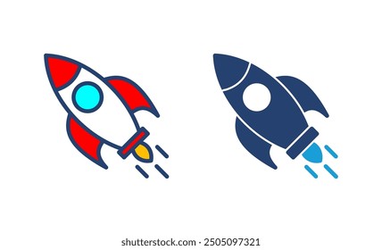 Rocket icon vector. Startup icon vector. 