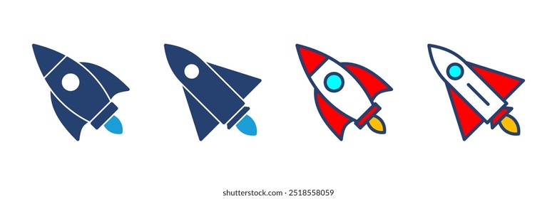 Rocket icon vector. Startup icon vector. 