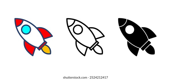 Rocket icon vector. Startup icon vector. 