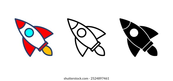 Rocket icon vector. Startup icon vector. 