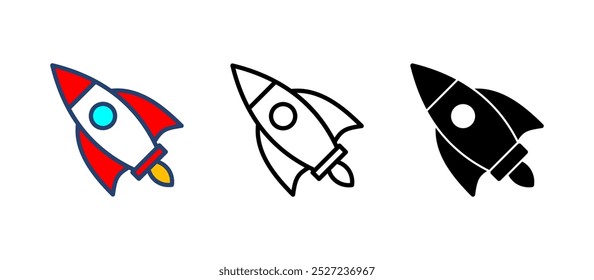 Rocket icon vector. Startup icon vector. 