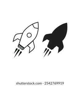 Rocket icon vector. Startup icon vector.