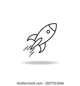 Raketensymbol, Vektorgrafik. Startsymbol, Vektorgrafik. Vektorgrafik.