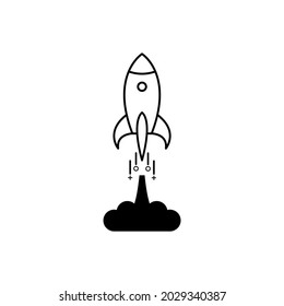 Rocket icon vector. Startup icon vector. vector illustration.