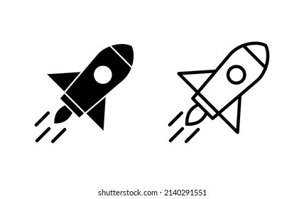 Rocket icon vector. Startup sign and symbol. rocket launcher icon