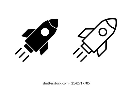 Rocket icon vector. Startup sign and symbol. rocket launcher icon