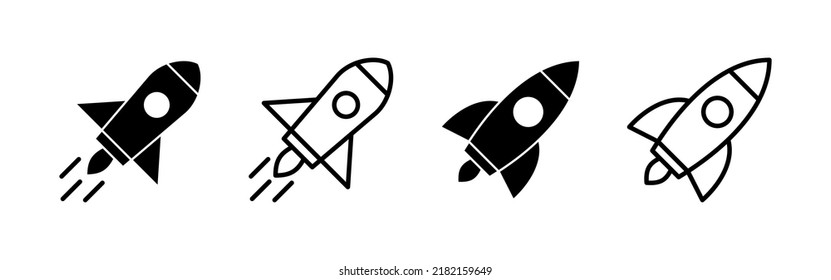 Rocket icon vector. Startup sign and symbol. rocket launcher icon