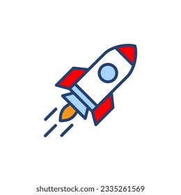 Rocket icon vector. Startup sign and symbol. rocket launcher icon