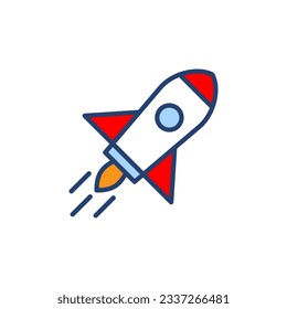 Rocket icon vector. Startup sign and symbol. rocket launcher icon