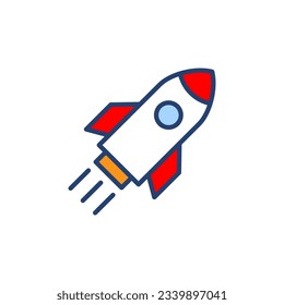 Rocket icon vector. Startup sign and symbol. rocket launcher icon