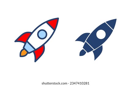 Rocket icon vector. Startup sign and symbol. rocket launcher icon