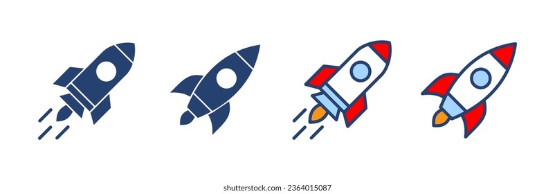 Rocket icon vector. Startup sign and symbol. rocket launcher icon