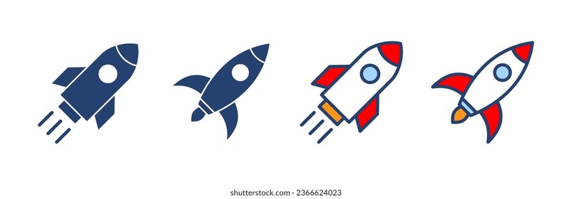 Rocket icon vector. Startup sign and symbol. rocket launcher icon