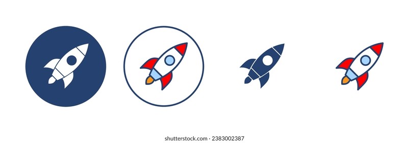 Rocket icon vector. Startup sign and symbol. rocket launcher icon