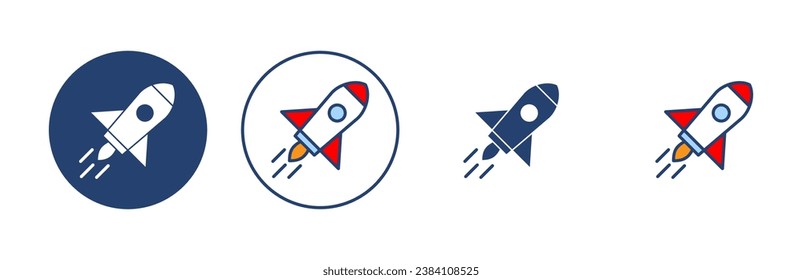Rocket icon vector. Startup sign and symbol. rocket launcher icon
