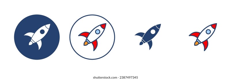 Rocket icon vector. Startup sign and symbol. rocket launcher icon