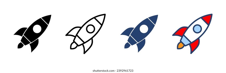 Rocket icon vector. Startup sign and symbol. rocket launcher icon