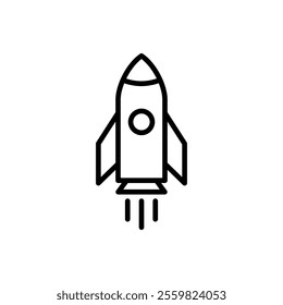 Rocket icon vector. Startup sign and symbol. rocket launcher icon