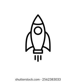 Rocket icon vector. Startup sign and symbol. rocket launcher icon