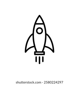 Rocket icon vector. Startup sign and symbol. rocket launcher icon