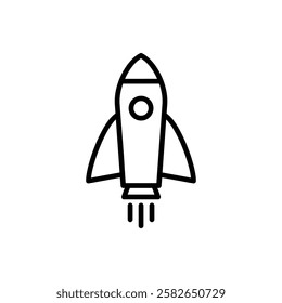 Rocket icon vector. Startup sign and symbol. rocket launcher icon