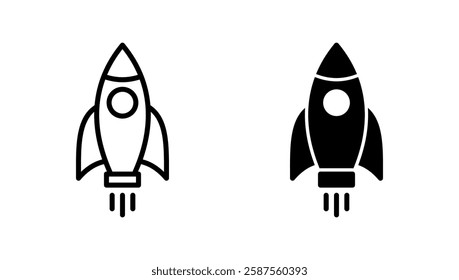 Rocket icon vector. Startup sign and symbol. rocket launcher icon