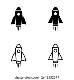 Rocket icon vector. Startup sign and symbol. rocket launcher icon