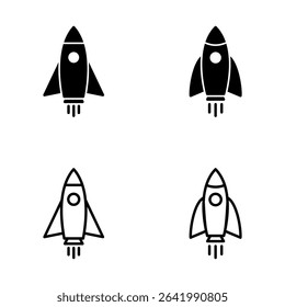 Rocket icon vector. Startup sign and symbol. rocket launcher icon