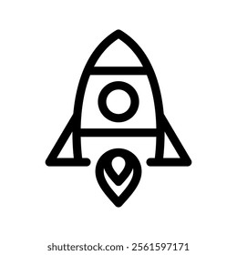 Rocket Icon Vector Symbol Design Illustration