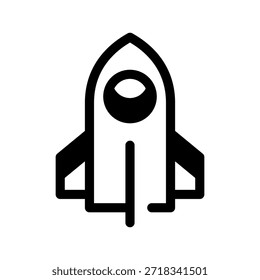 Ilustración de diseño de símbolo de Vector de icono de cohete