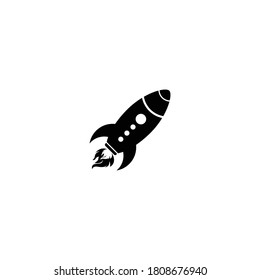 símbolo del vector de icono de cohete ilustración aislada fondo blanco
