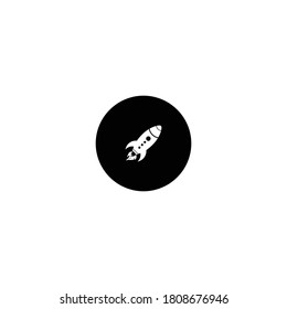 rocket icon vector symbol isolated illustration white background