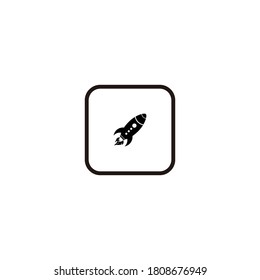 rocket icon vector symbol isolated illustration white background