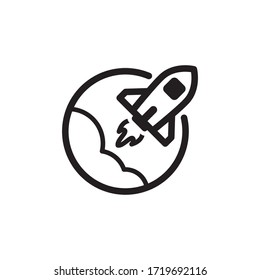 rocket icon vector symbol template