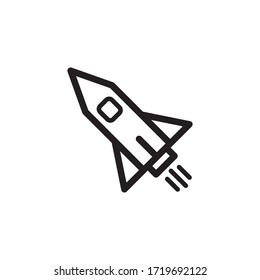 rocket icon vector symbol template