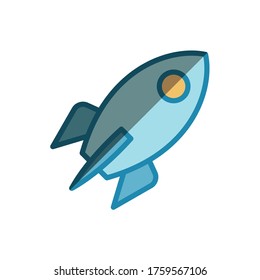 diseño de la ilustración del vector de icono de cohete