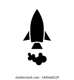 Rocket icon vector , template logo isolated emblem , 

illustration simple for business , outline solid background 

white