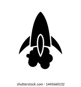 Rocket icon vector , template logo isolated emblem , 

illustration simple for business , outline solid background 

white