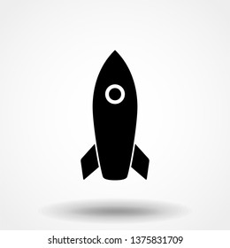 Rocket Icon Vector Trendy Design