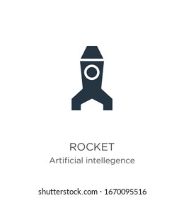 Rocket icon vector. Trendy flat rocket icon from artificial intelligence collection isolated on white background. Vector illustration can be used for web and mobile graphic design, logo, eps10