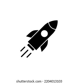 Rocket icon vector for web and mobile app. Startup sign and symbol. rocket launcher icon