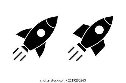 Rocket icon vector for web and mobile app. Startup sign and symbol. rocket launcher icon