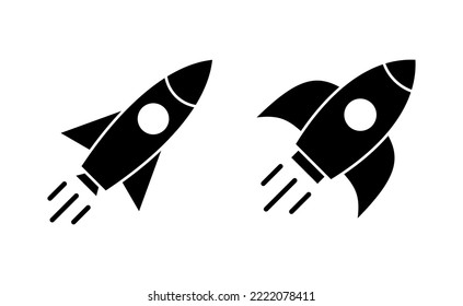 Rocket icon vector for web and mobile app. Startup sign and symbol. rocket launcher icon