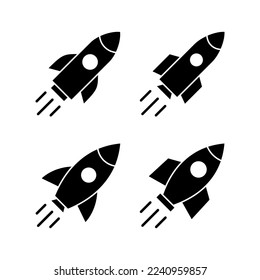 Rocket icon vector for web and mobile app. Startup sign and symbol. rocket launcher icon