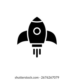 Rocket icon vector for web and mobile app. Startup sign and symbol. rocket launcher icon
