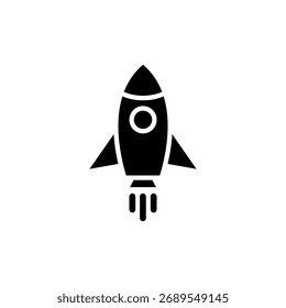 Rocket icon vector for web and mobile app. Startup sign and symbol. rocket launcher icon