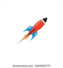 rocket icon, vector white background eps