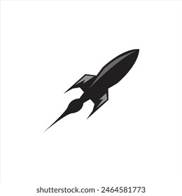 rocket icon, vector white background eps